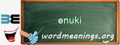 WordMeaning blackboard for enuki